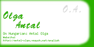 olga antal business card